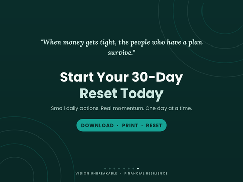 Budget Reset Planner | Debt Payoff Workbook & Budget Planner