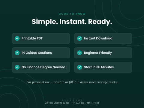 Budget Reset Planner | Debt Payoff Workbook & Budget Planner