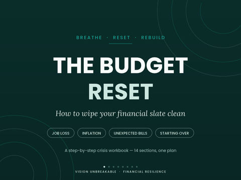 Budget Reset Planner | Debt Payoff Workbook & Budget Planner