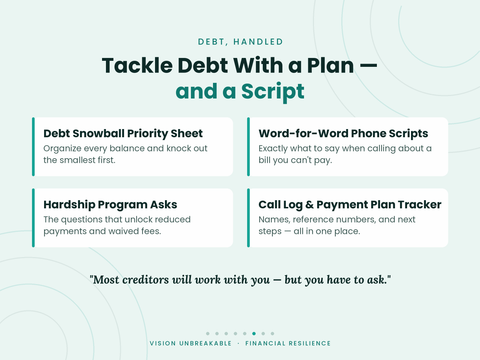 Budget Reset Planner | Debt Payoff Workbook & Budget Planner