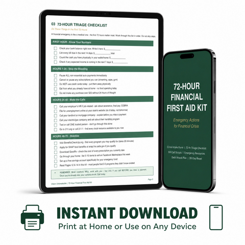 72-Hour Financial First Aid Kit | Financial Emergency Planner